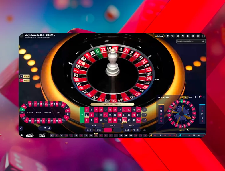 Visualização da rotação da roleta