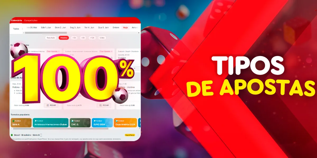 Tipos de apostas em eventos de futebol